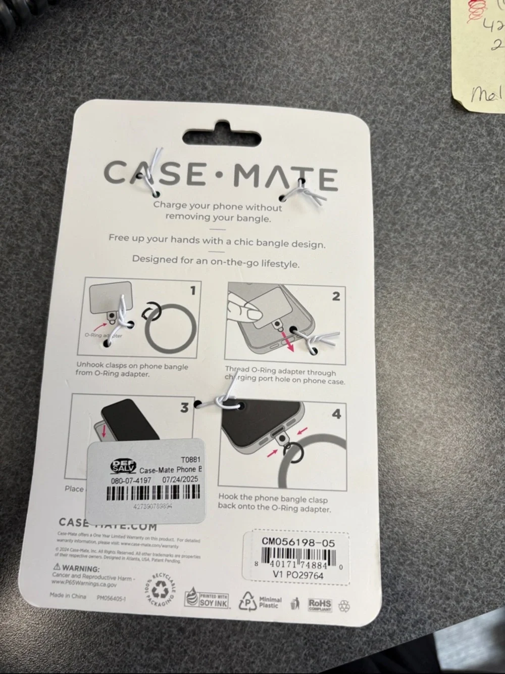 case-mate Turquoise Silicone Wrist Ring Keychain